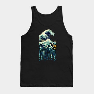 Kanagawa in Pixels Tank Top